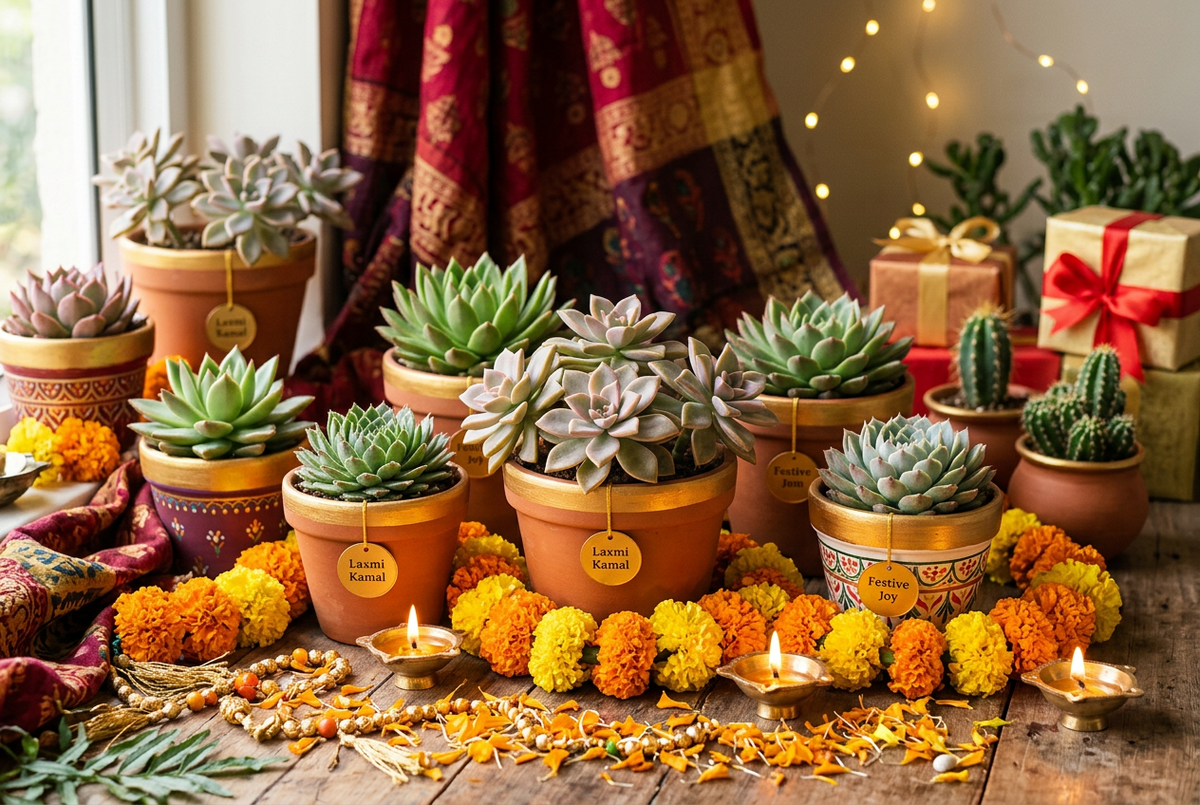Best plants to gift in India, including succulents and Laxmi Kamal for festivals and special occasions.