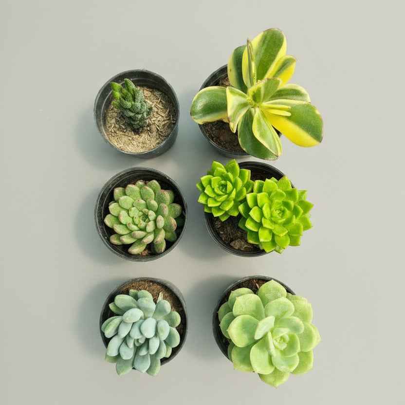 Rakhi Special Succulent Plant Combo – 6 Live Succulent Plants