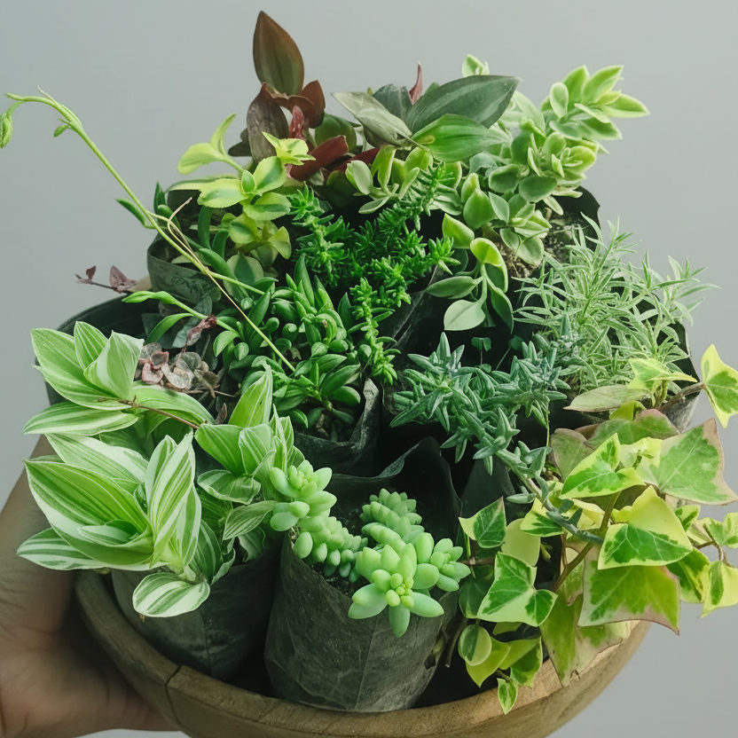 Collection of 11 hanging  succulents plants combo.